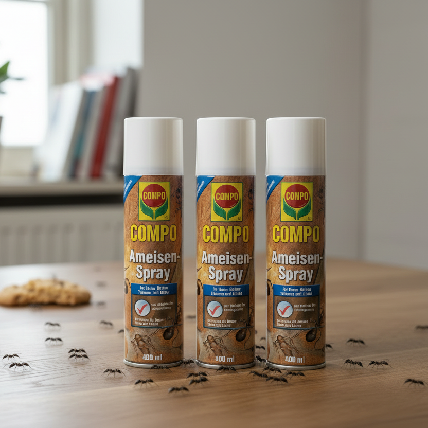 COMPO Ameisen-Spray für Haus Balkon terasse Keller 3 x 400 ml