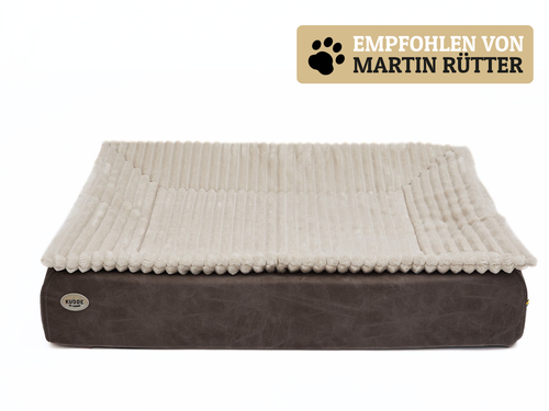 SABRO Hundebett KUDDE veganes Wildleder