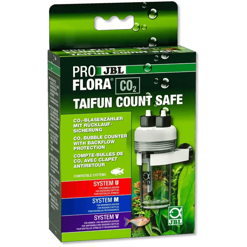 JBL ProFlora CO2 Taifun Count Safe Blasenzähler Mit Rücklaufsicherung Für Aquarien CO2 Anlage Reaktor Zubehör