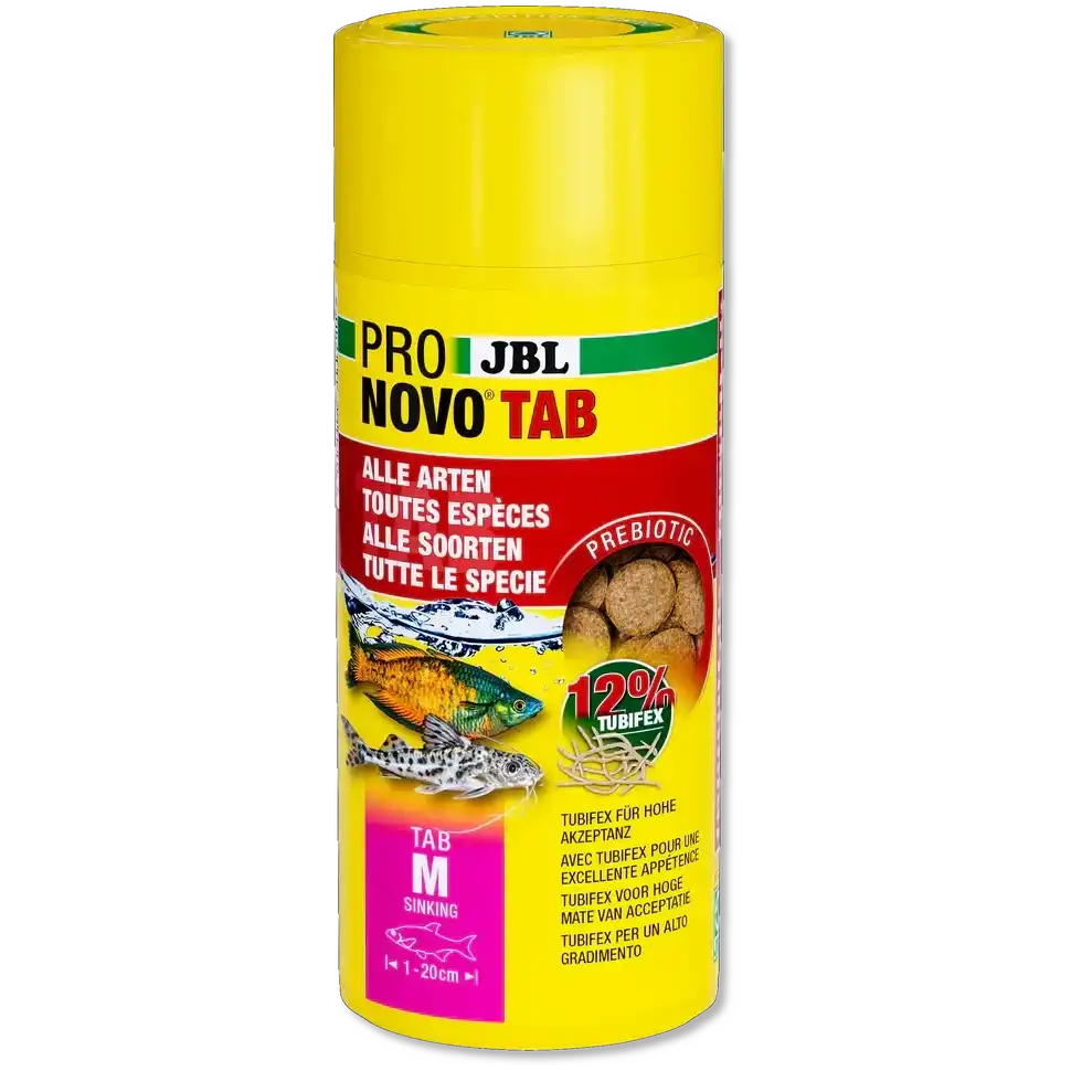 JBL Pronovo Tab M Sinkende Futtertablette 250 ml Für Alle Bodenbewohnende Fische Mit Tubifix Tubifex Anteil 12 Prozent