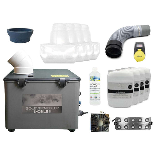 NEU: Sole Großraumvernebler Mobile III 50ml/min Starter Paket für Salzspielplätze und Salzgrotten
