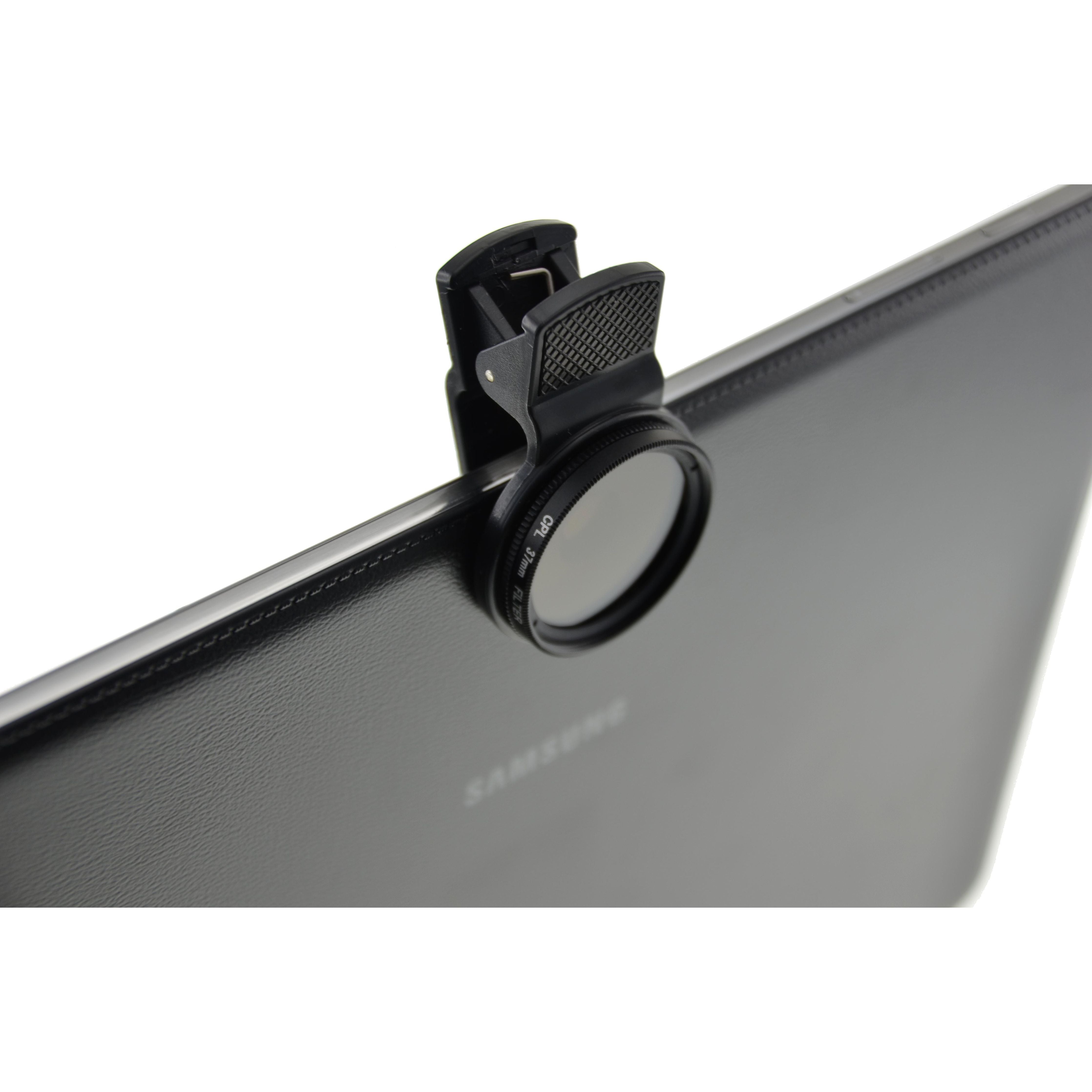 SYSTEM-S Universal Clip-on Klammer 37mm Polarisationsfilter Linse Objektiv für Smartphone Tablet PC