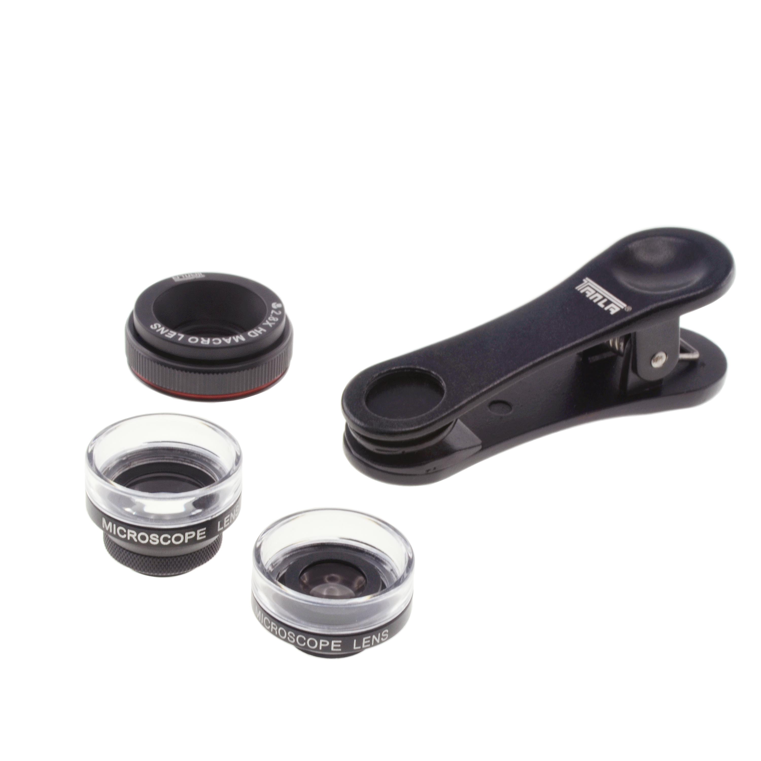 SYSTEM-S Makro Linse 3er Set Mit Clip Und Schutztasche Schwarz Für Smartphone Einfache Nahaufnahmen