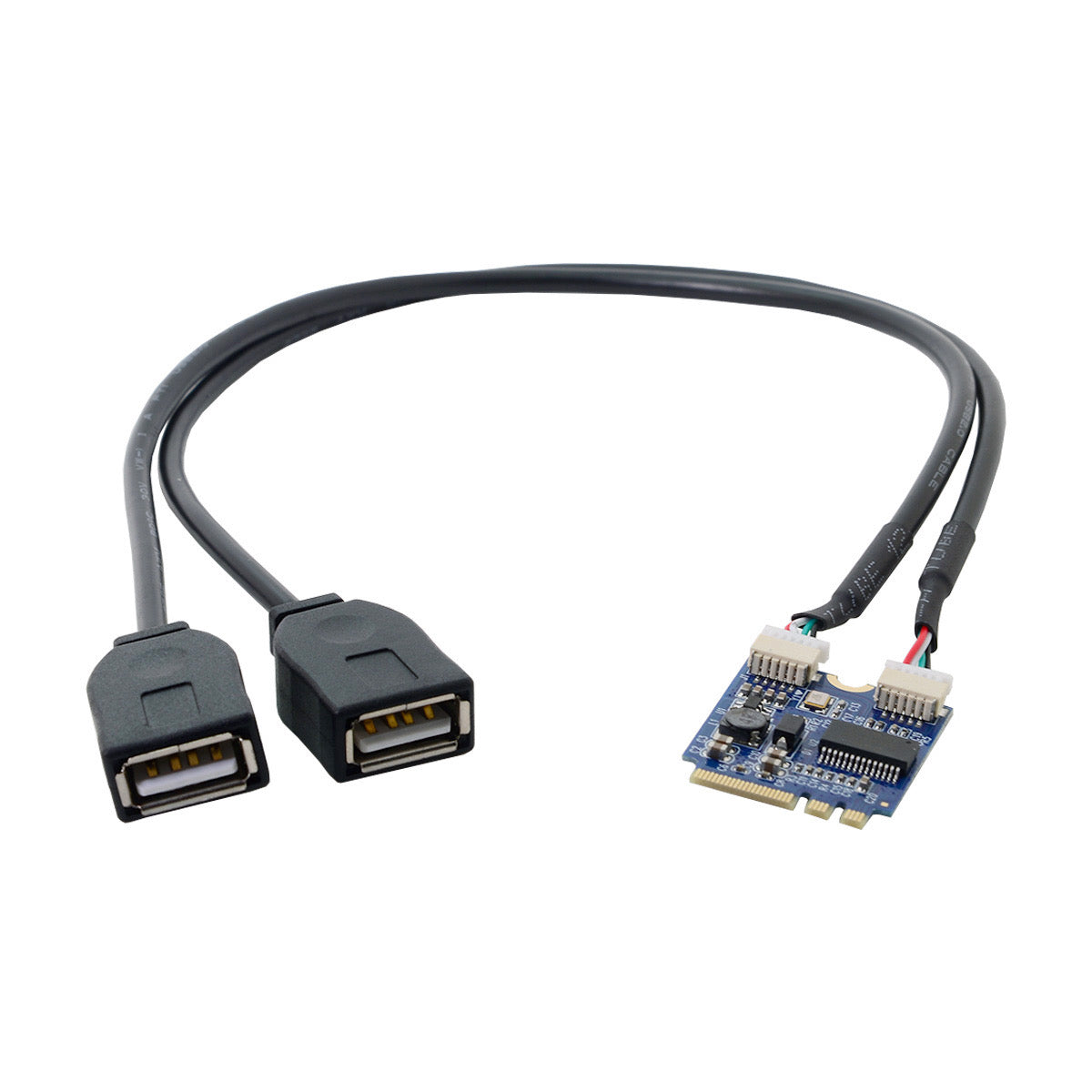 M.2 Key Y Kabel Von M.2 Key A E Signalen Zu USB 2.0 Typ A Adapter Schwarz Lang 30 cm