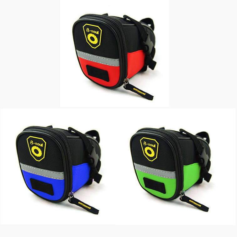 SYSTEM-S Fahrrad Sattel Tasche Halterung Befestigung wasserfest in Schwarz