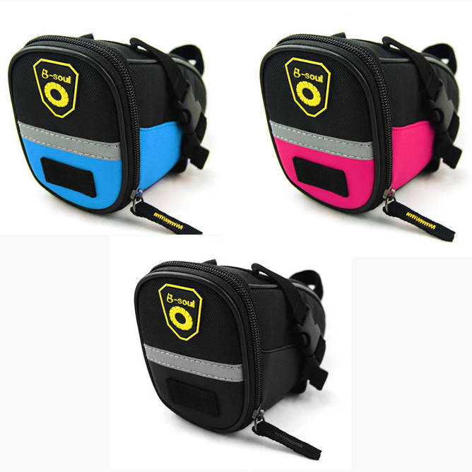 SYSTEM-S Fahrrad Sattel Tasche Halterung Befestigung wasserfest in Schwarz