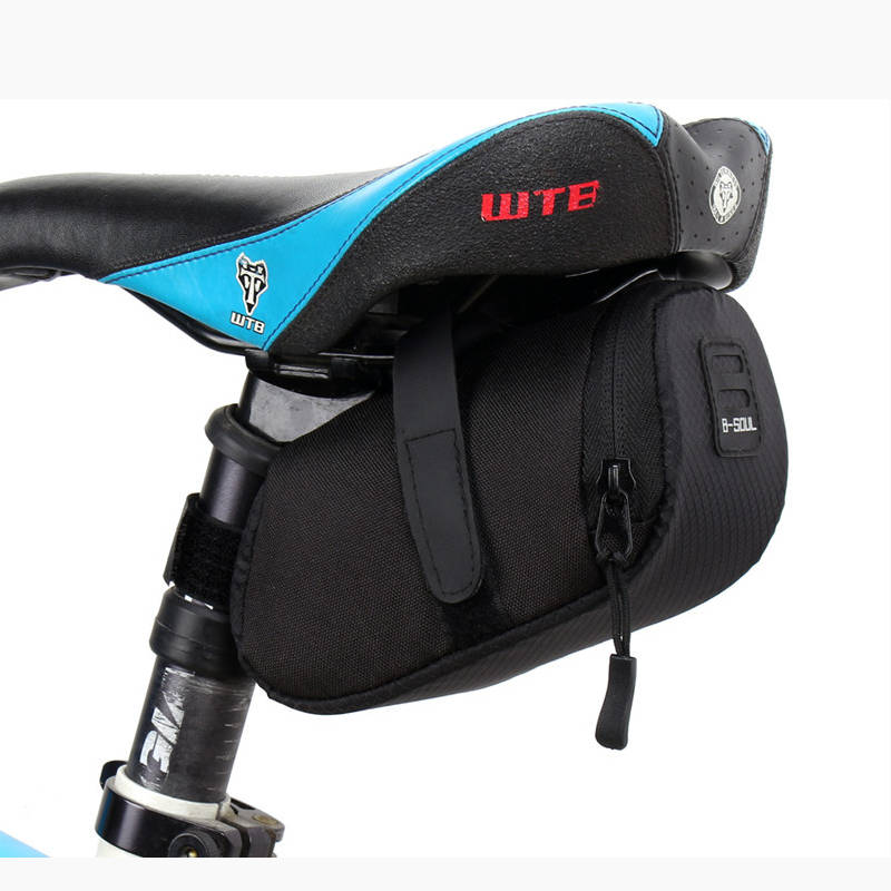 SYSTEM-S Fahrrad Sattel Tasche Halterung Befestigung wasserfest in Schwarz