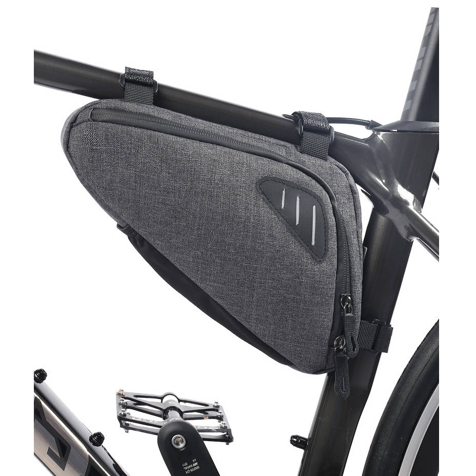 SYSTEM-S Fahrrad Sattel Tasche Halterung Befestigung wasserfest in Grau