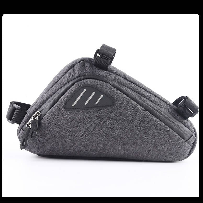 SYSTEM-S Fahrrad Sattel Tasche Halterung Befestigung wasserfest in Grau