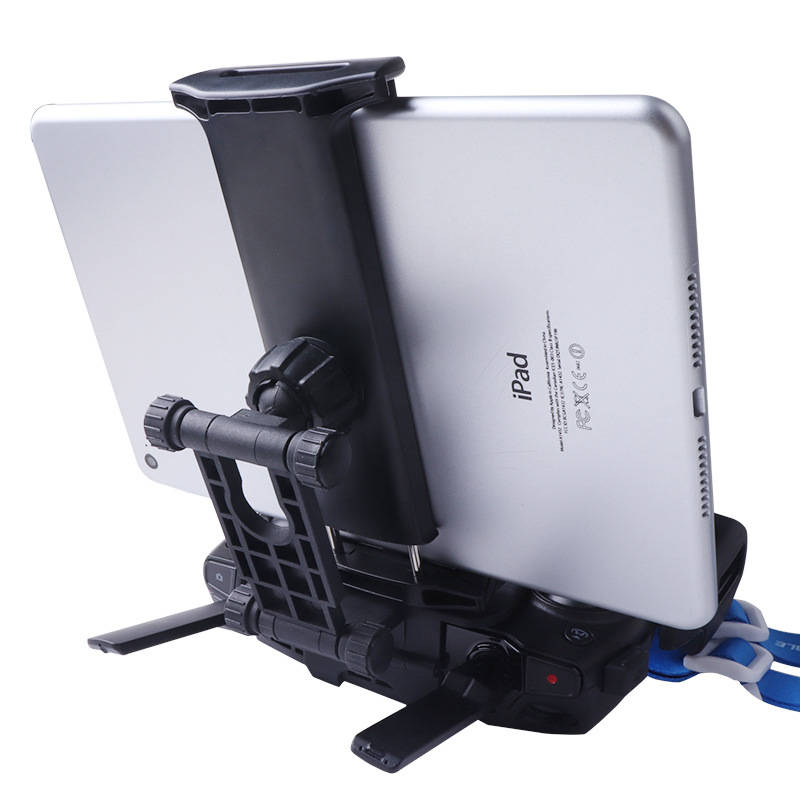 SYSTEM-S Drohnenfernbedienung 360° Halterung Befestigung in Schwarz für Smartphone Tablet