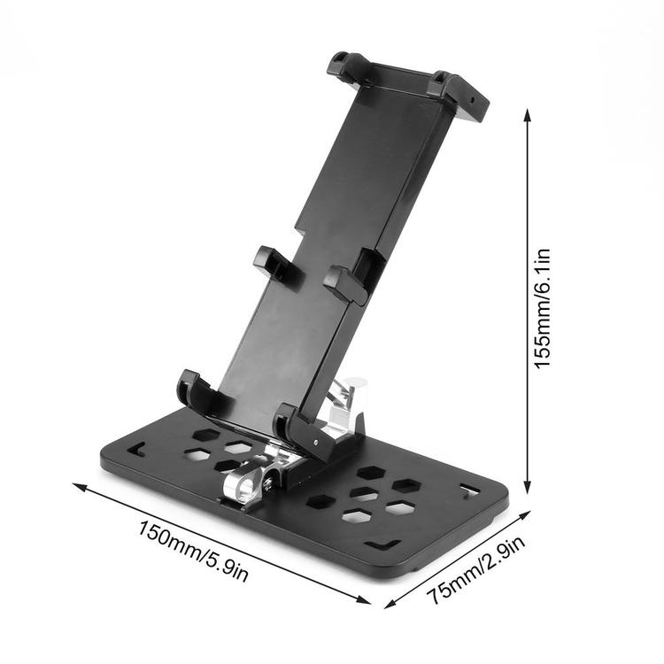SYSTEM-S Halterung Befestigung in Schwarz für Smartphone Tablet zb. als Drohnen Fernbedienung