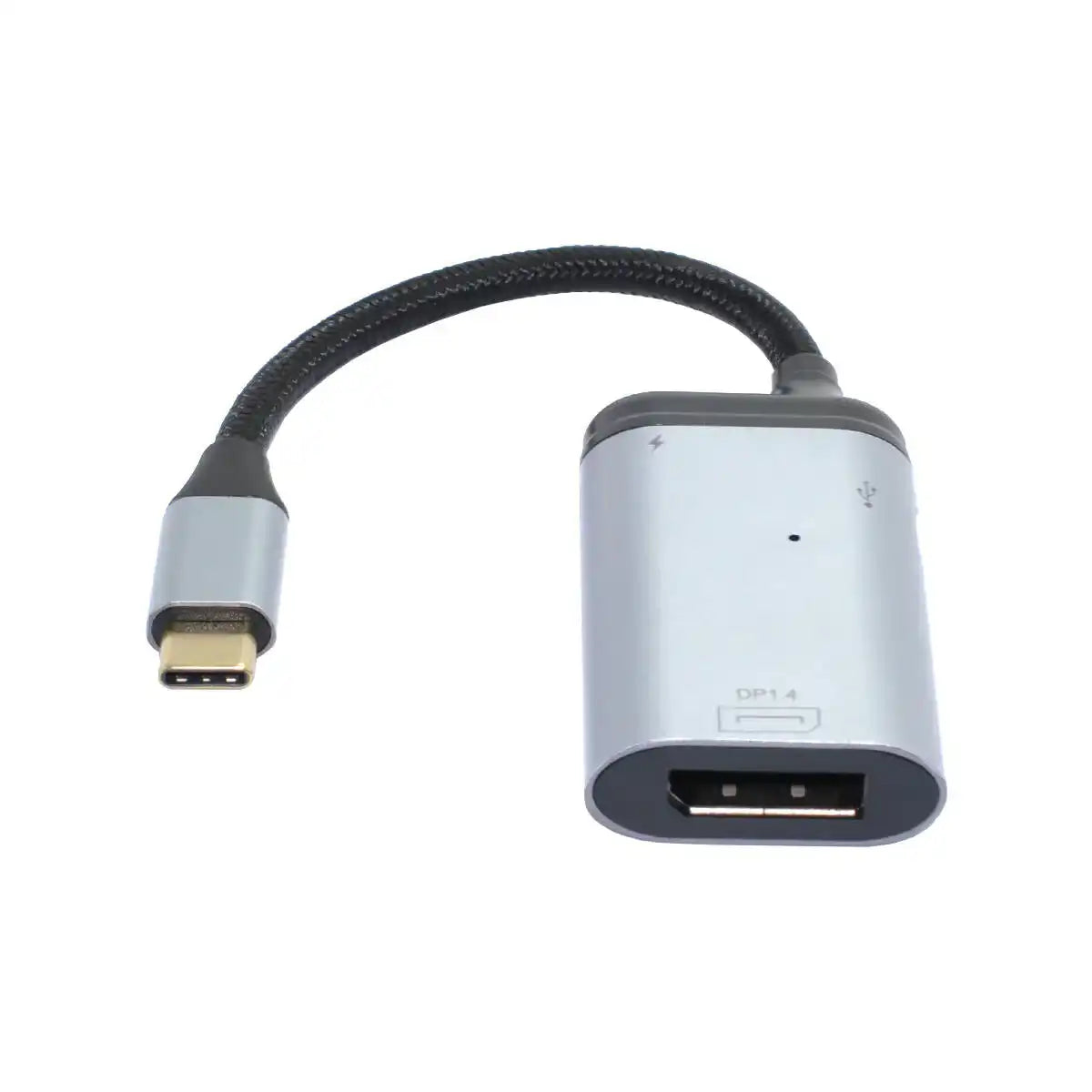 3in1 DisplayPort DP 1.4 USB C Kabel Adapter Grau Mit 2x USB Typ C Anschlüssen Für Laptop