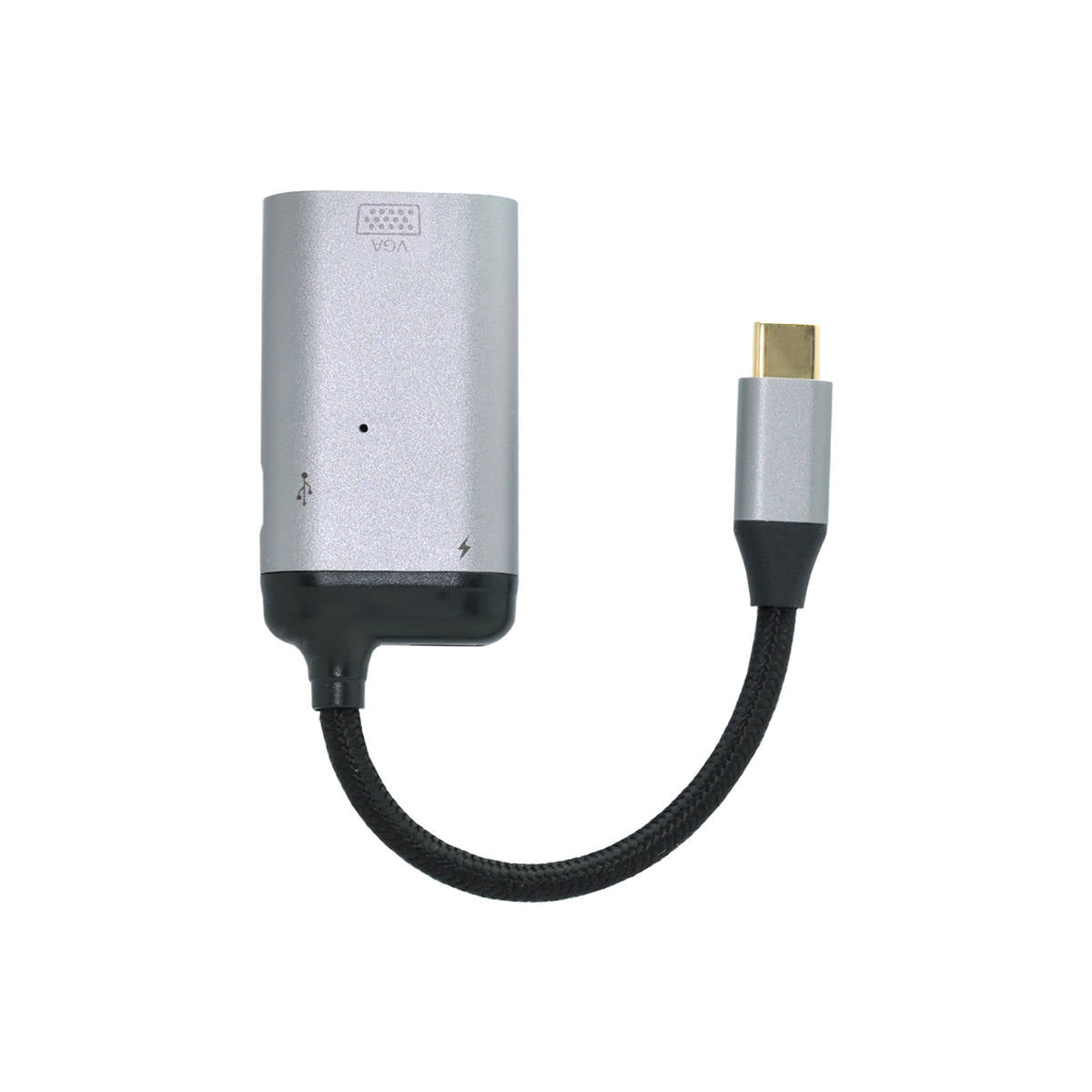 SYSTEM-S 3in1 USB-C Adapter Mit VGA DB-15 Anschluss Und 2x USB 3.1 Typ C Ports Grau