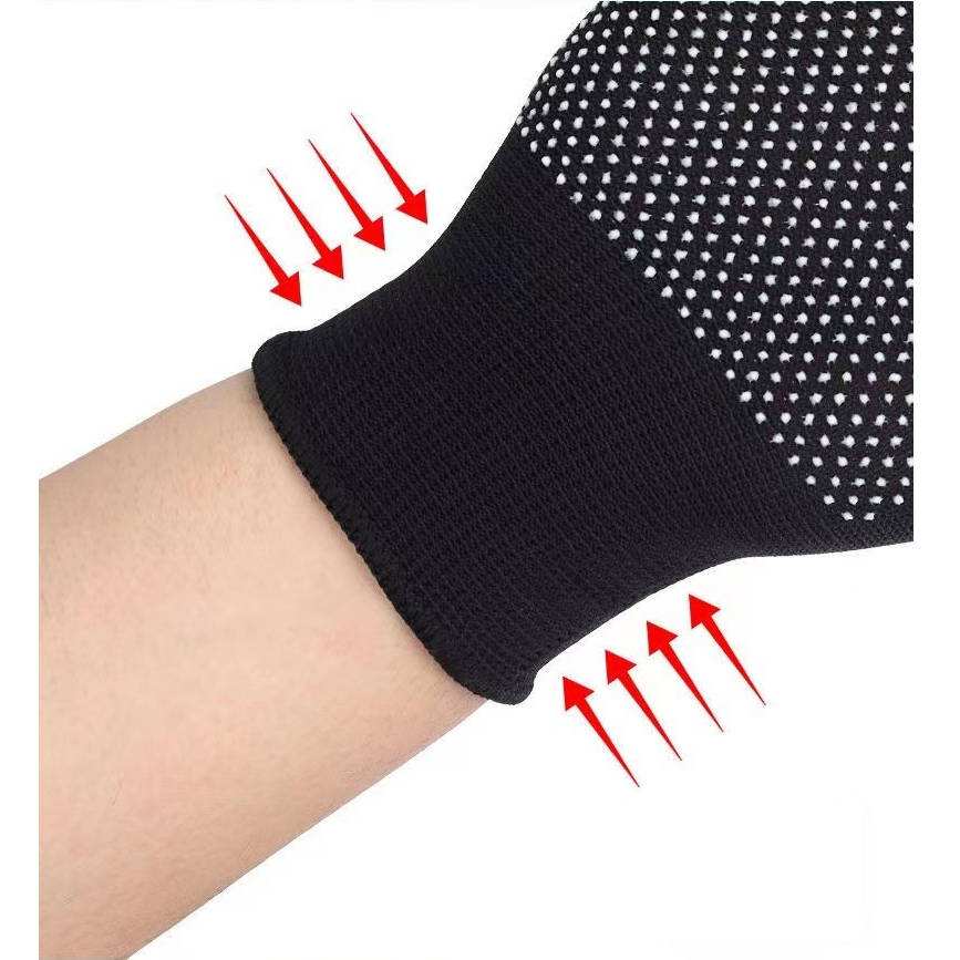 SYSTEM-S Anti Rutsch Handschuhe Aus Stoff Für Smartphones Touchscreen Funktion Schwarz Für Outdoor