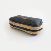 Zubehörtasche für Kabel & Co. | aus Filz und Kork | anthrazit-schwarz