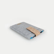 Hülle für PocketBook Touch Lux 5 | mit Magnetverschluss und extra Fach | hellgrau - Shapes | Modell "HAKA"