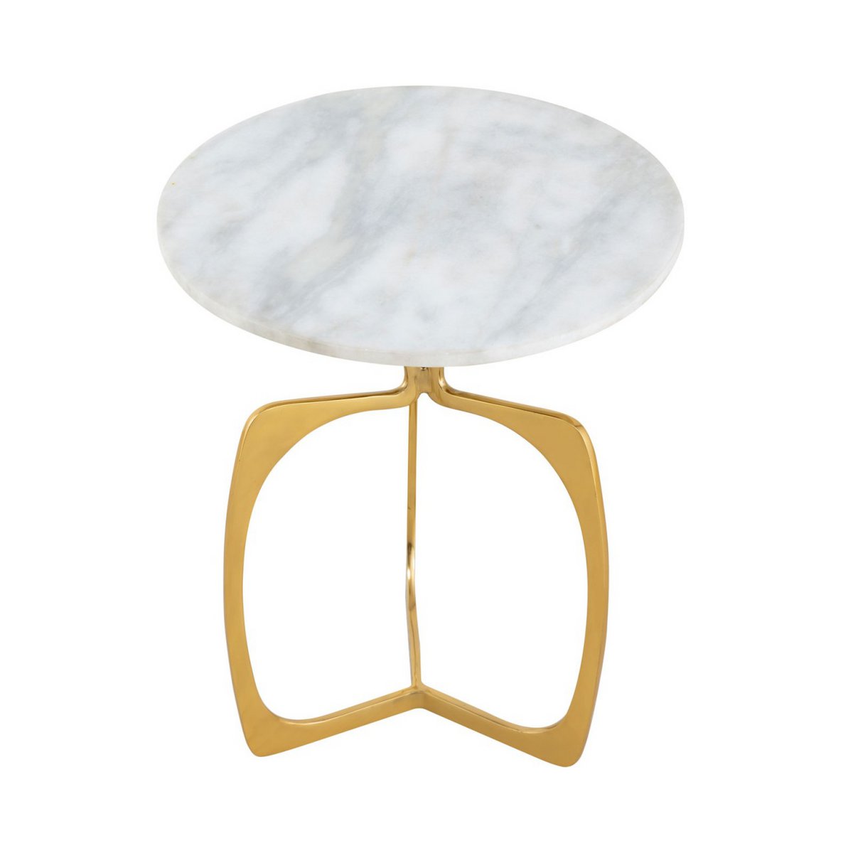 Beistelltisch - Metall rund ø 45 x 56 cm - Dekotisch - Marmor - Sohoo