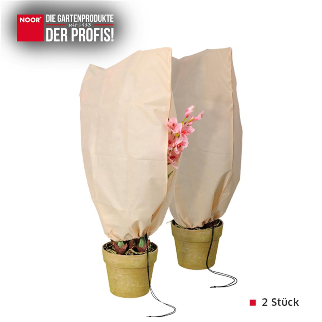 Premium Winterschutz-Haube - S 80x60 cm - 2er Set - Beige