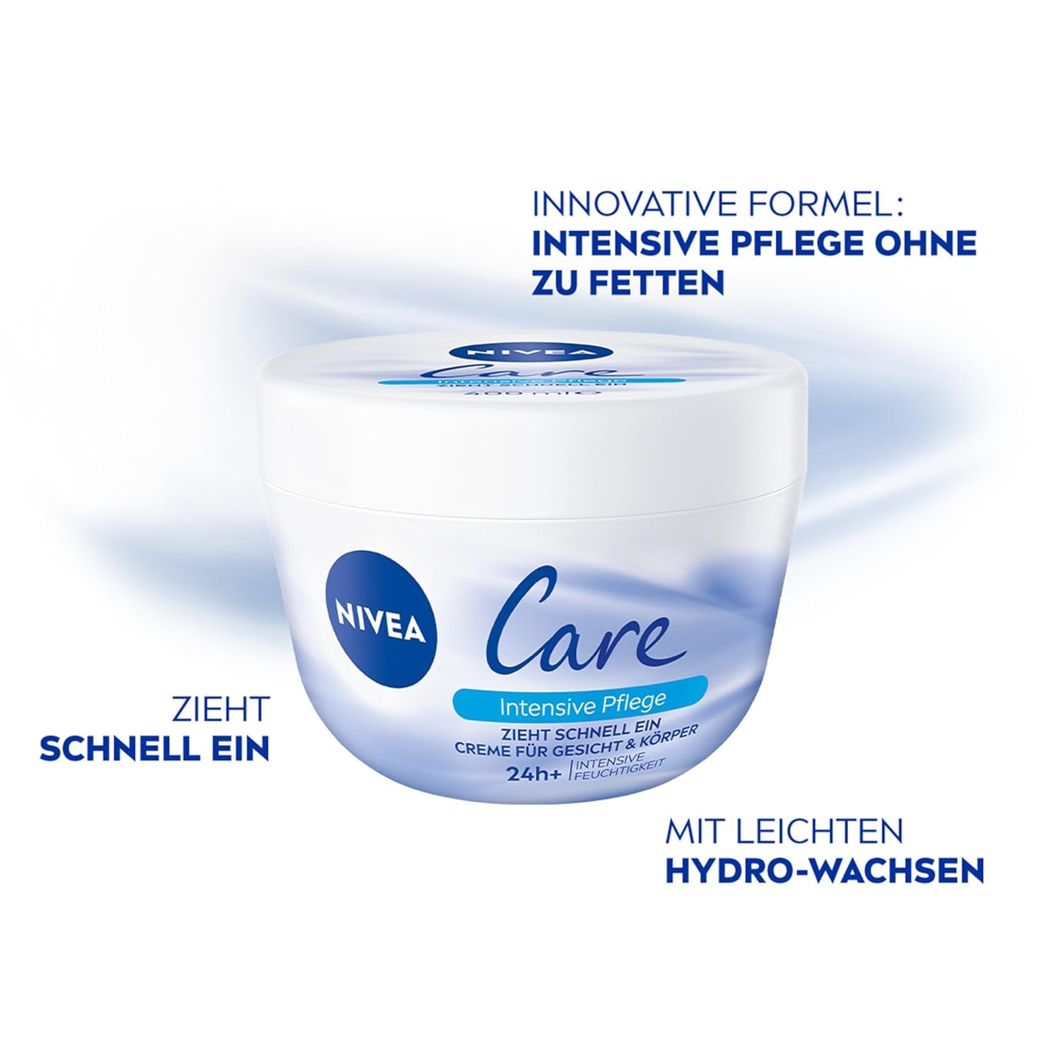 NIVEA Creme Care Intensive Pflege, Gesicht- Und Körperpflege Mit 24H Intensiver Feuchtigkeit, Schnell Einziehende & Nicht Fettende Feuchtigkeitscreme (400 Ml)