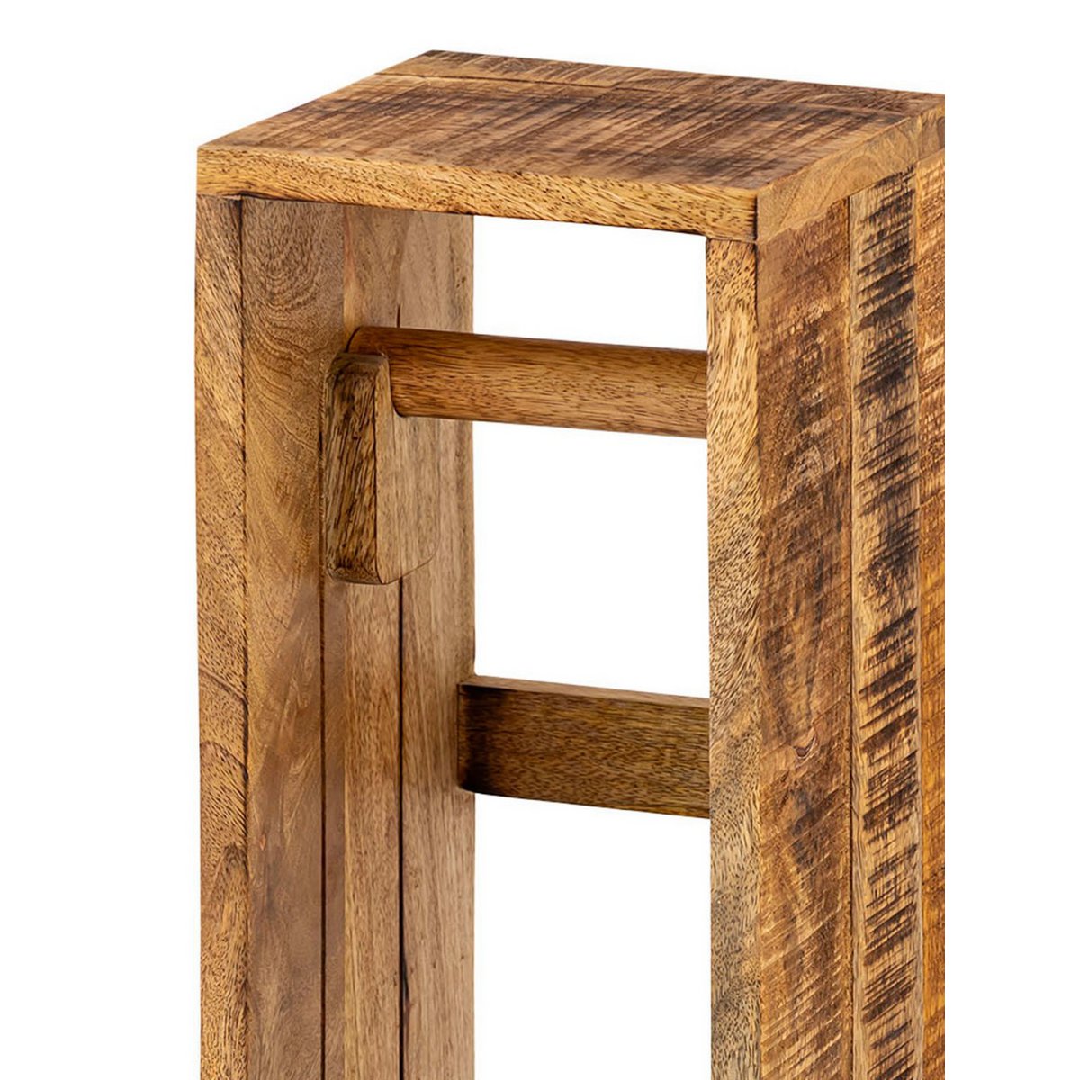 Toilettenpapierhalter - Holz - 17x17 H 65 cm - quadratisch Mangoholz