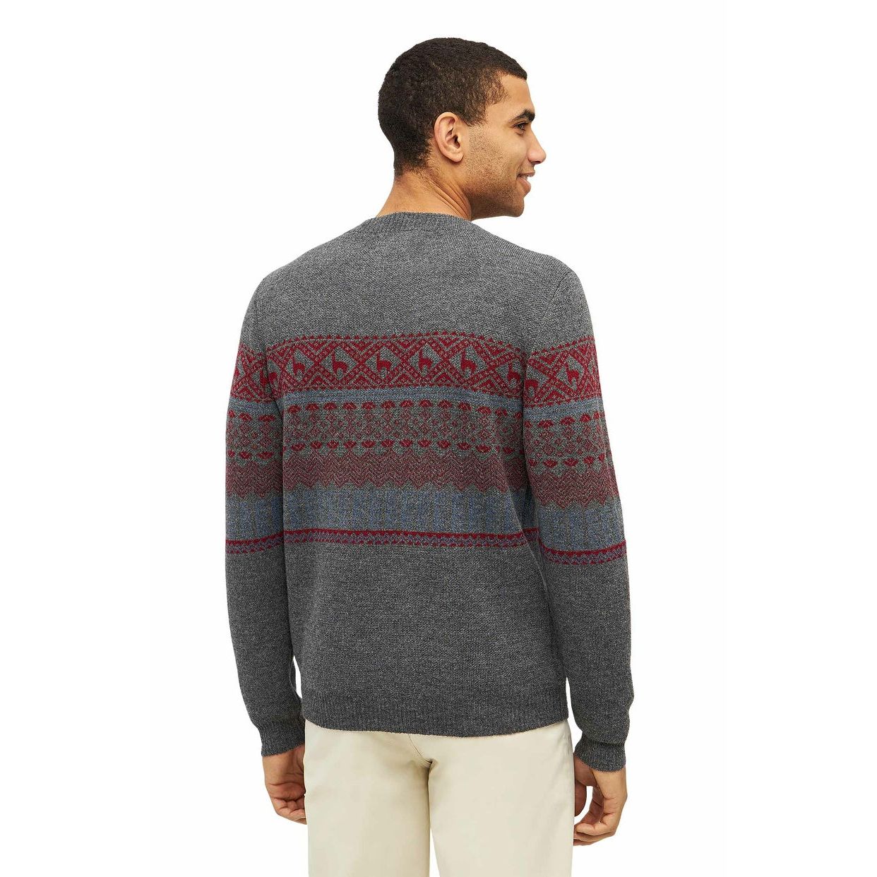 Apu Kuntur - Alpaka Pullover Herren NEVADA – Norweger-Stil aus Baby Alpaka