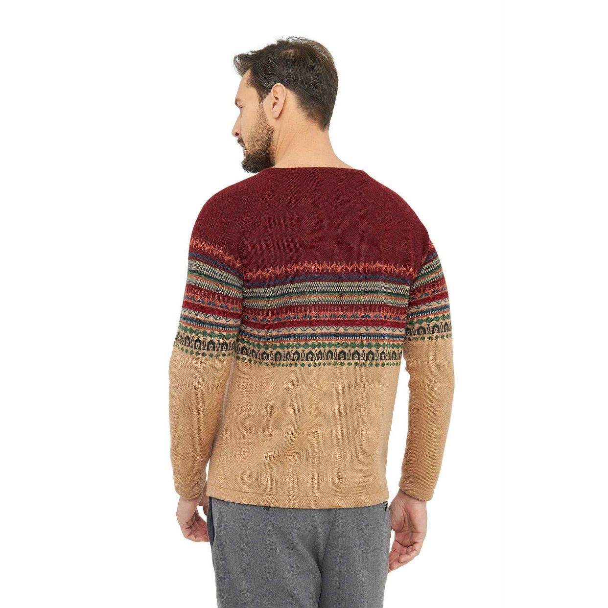 Apu Kuntur - Alpaka Pullover COLORES DE LUNA – Herrenpullover aus 100% Baby Alpaka