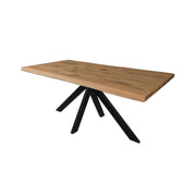 Esstisch Vigo Spider Gestell Eiche Wildeiche Massiv Mit Baumkante Life Edge Geölt