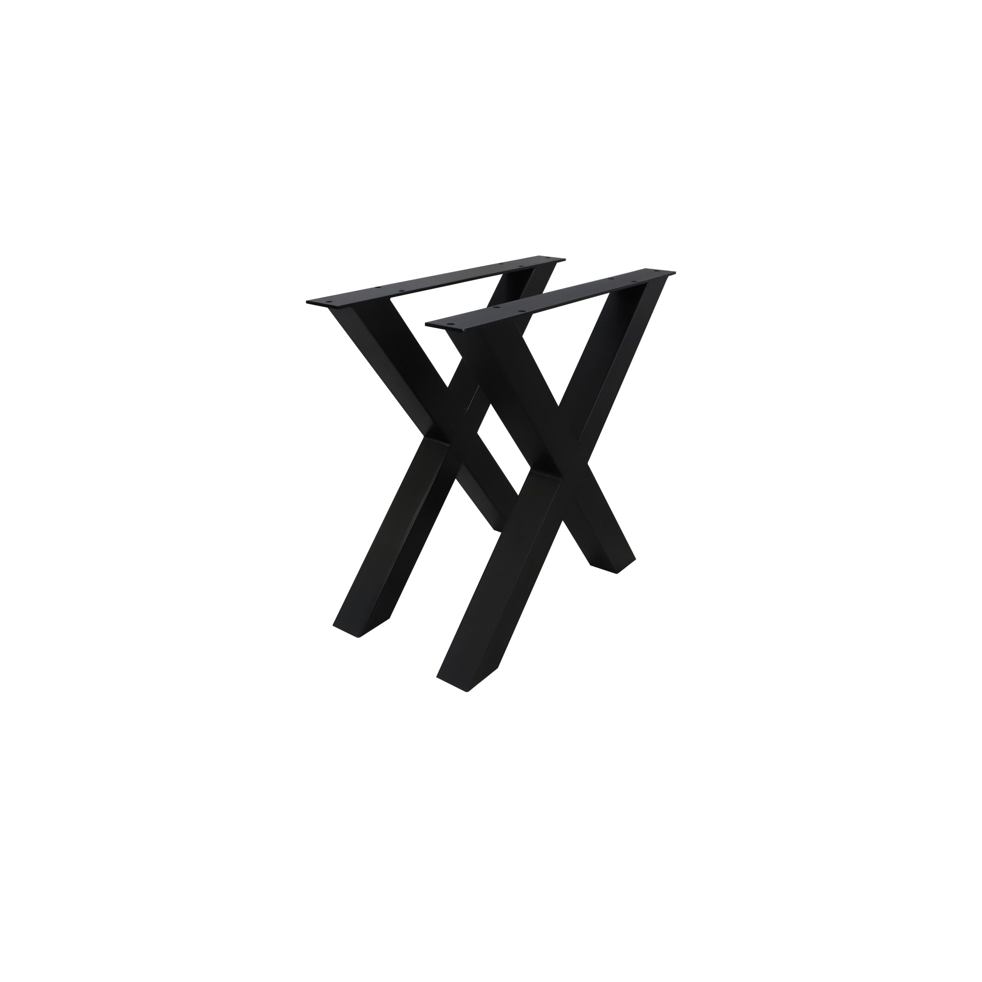 Esstisch Elis X Schwarz Pulverbeschichtetes Metallgestell Mit Wildeiche Massiv Baumkante Geölt