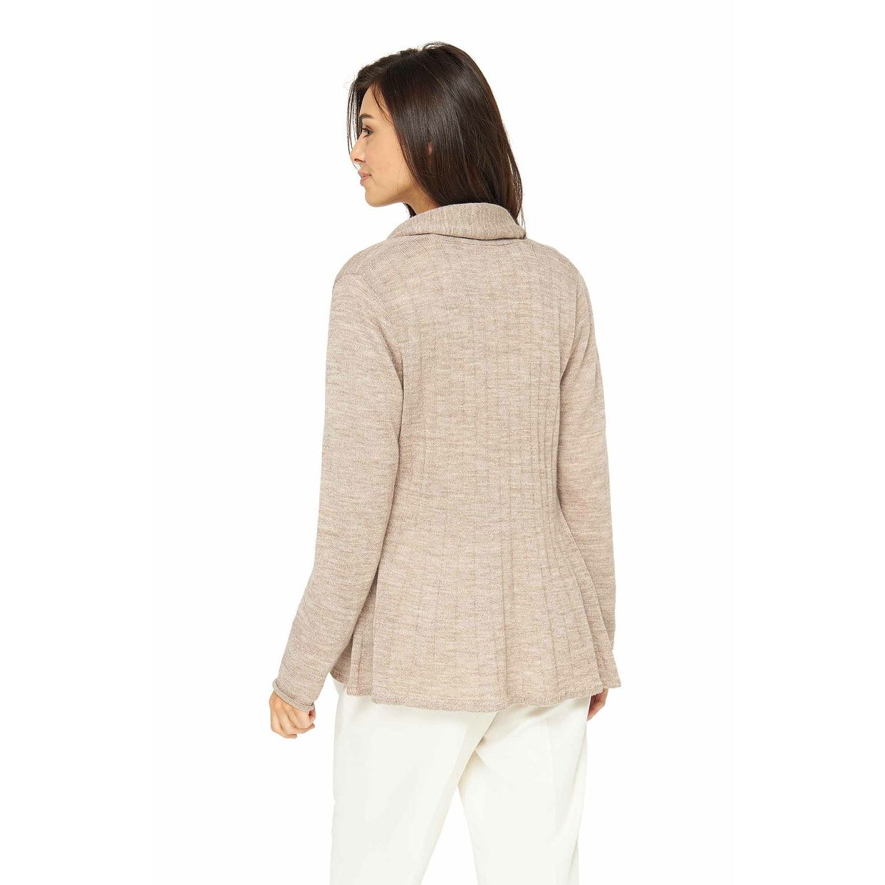 Apu Kuntur - Alpaka Strickjacke PENELOPE – Damen Schalkragenjacke aus Baby Alpaka