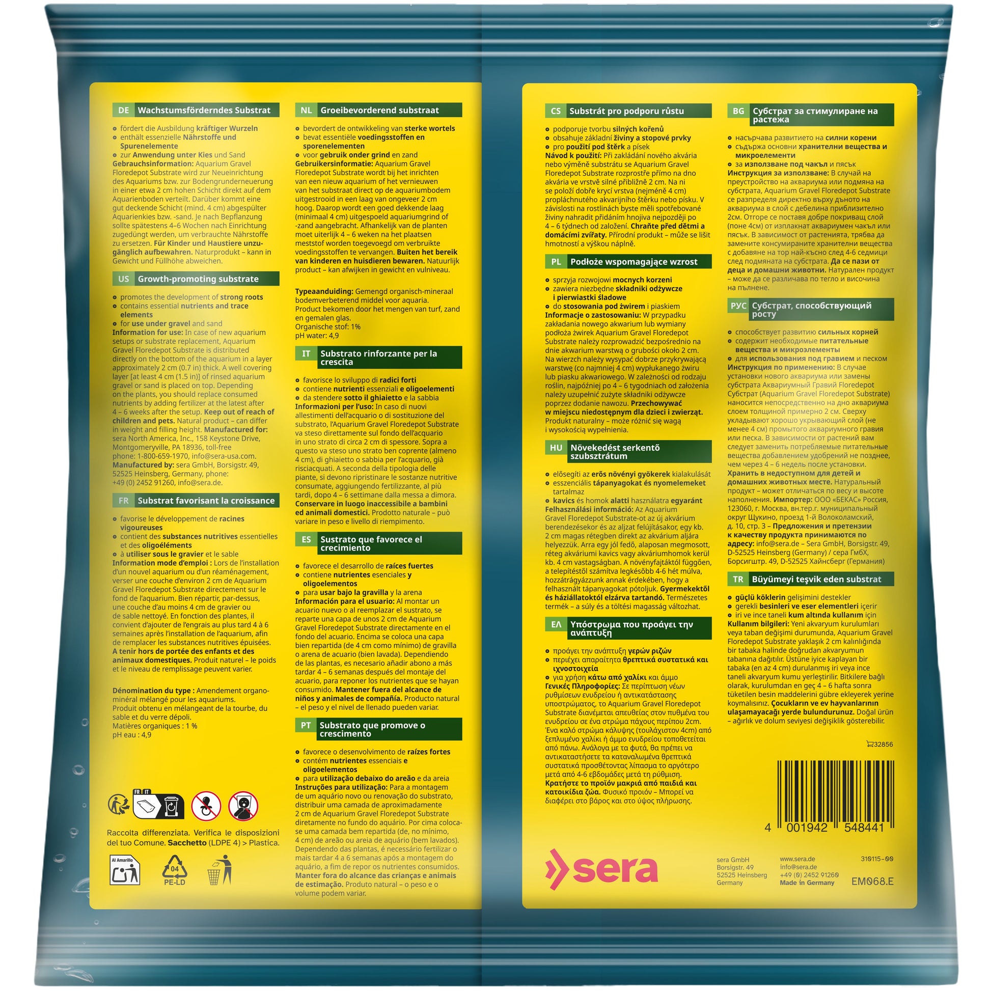 sera Aquarium Gravel Floredepot Substrate