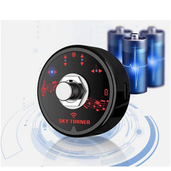 Bluetooth Kabelloses Fußpedal Seitenwender Für Musiknotenblätter Tablets E Books Schwarz USB Ladung