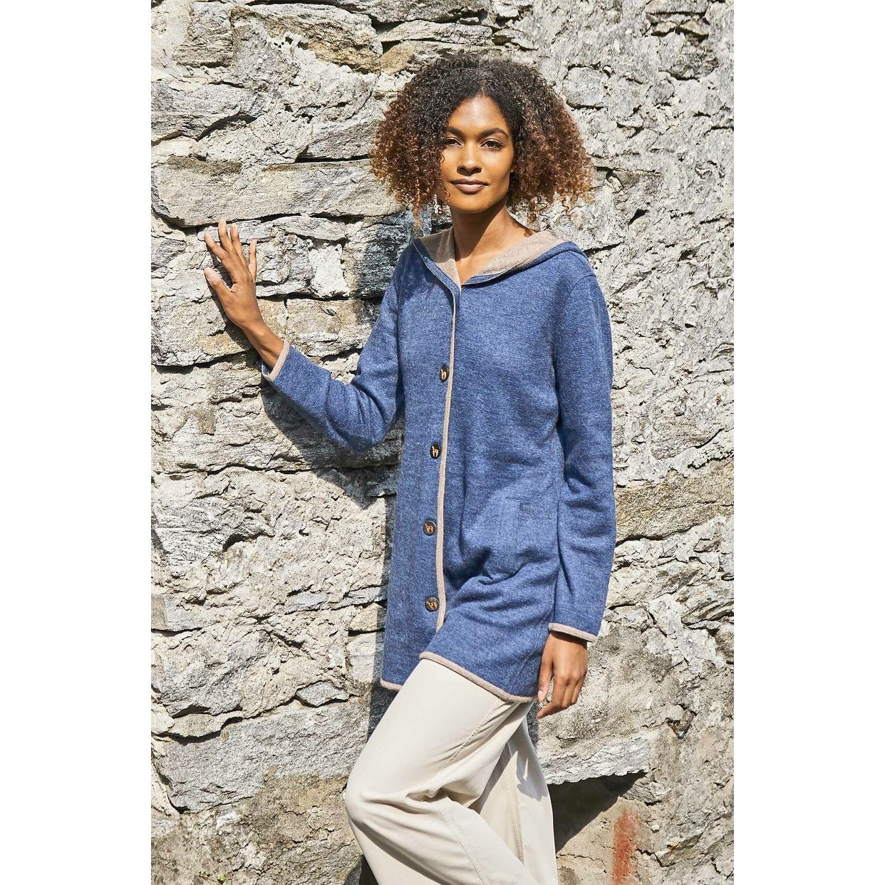 Apu Kuntur - Alpaka Mantel ALYSSA – Damen Parka aus Alpaka & Wolle