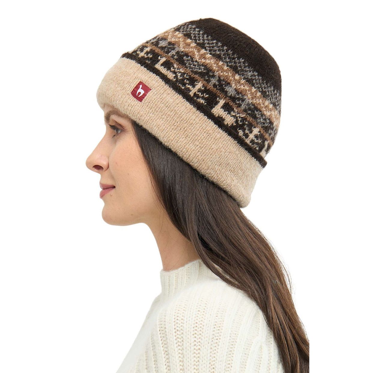 Apu Kuntur - Alpaka Mütze NATURA – Wendemütze aus 100% - ungefärbt