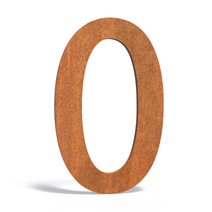 Cortenstahl Zubehör Hausnummern (0-9)