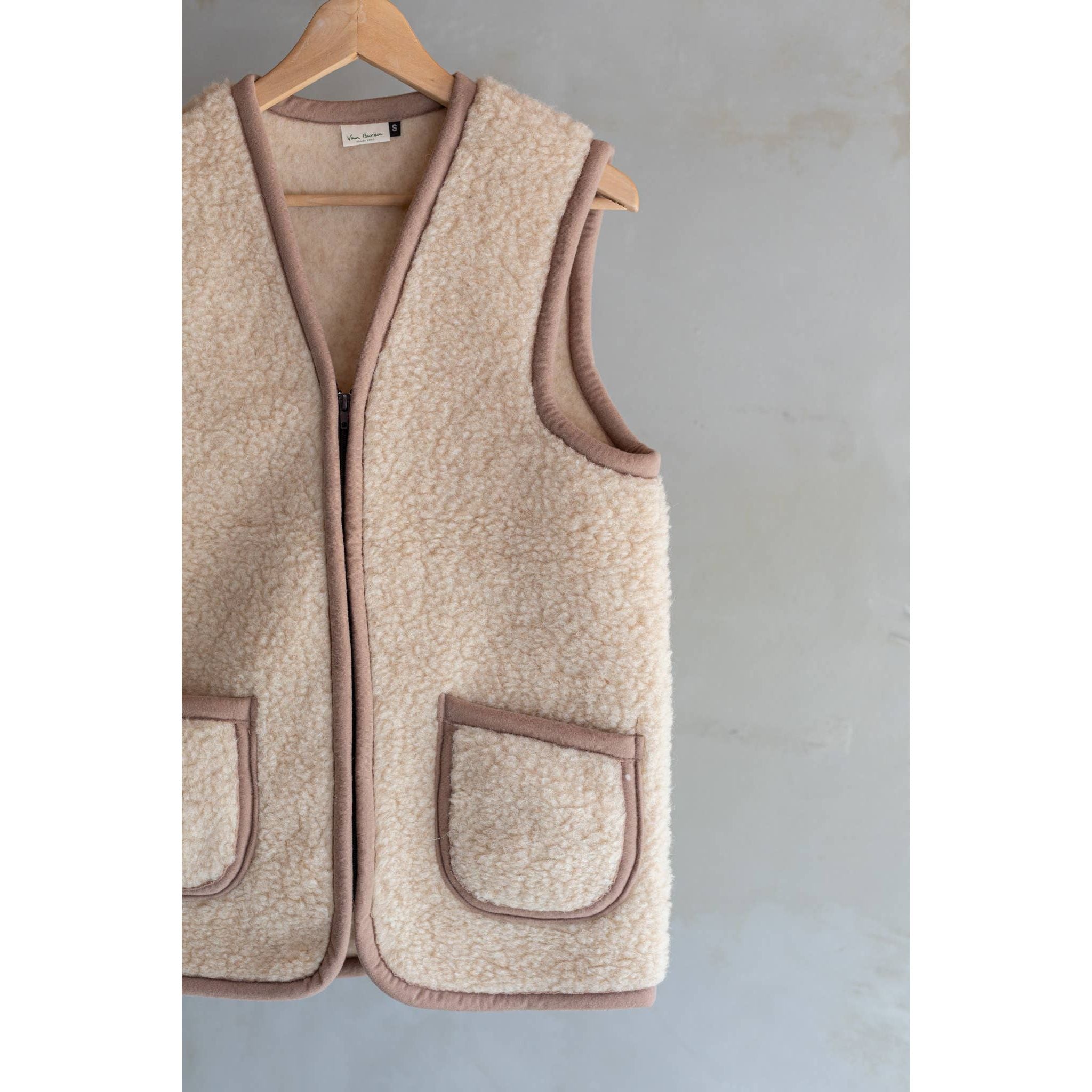 Schafswollweste - Bodywarmer - Taru Camel -