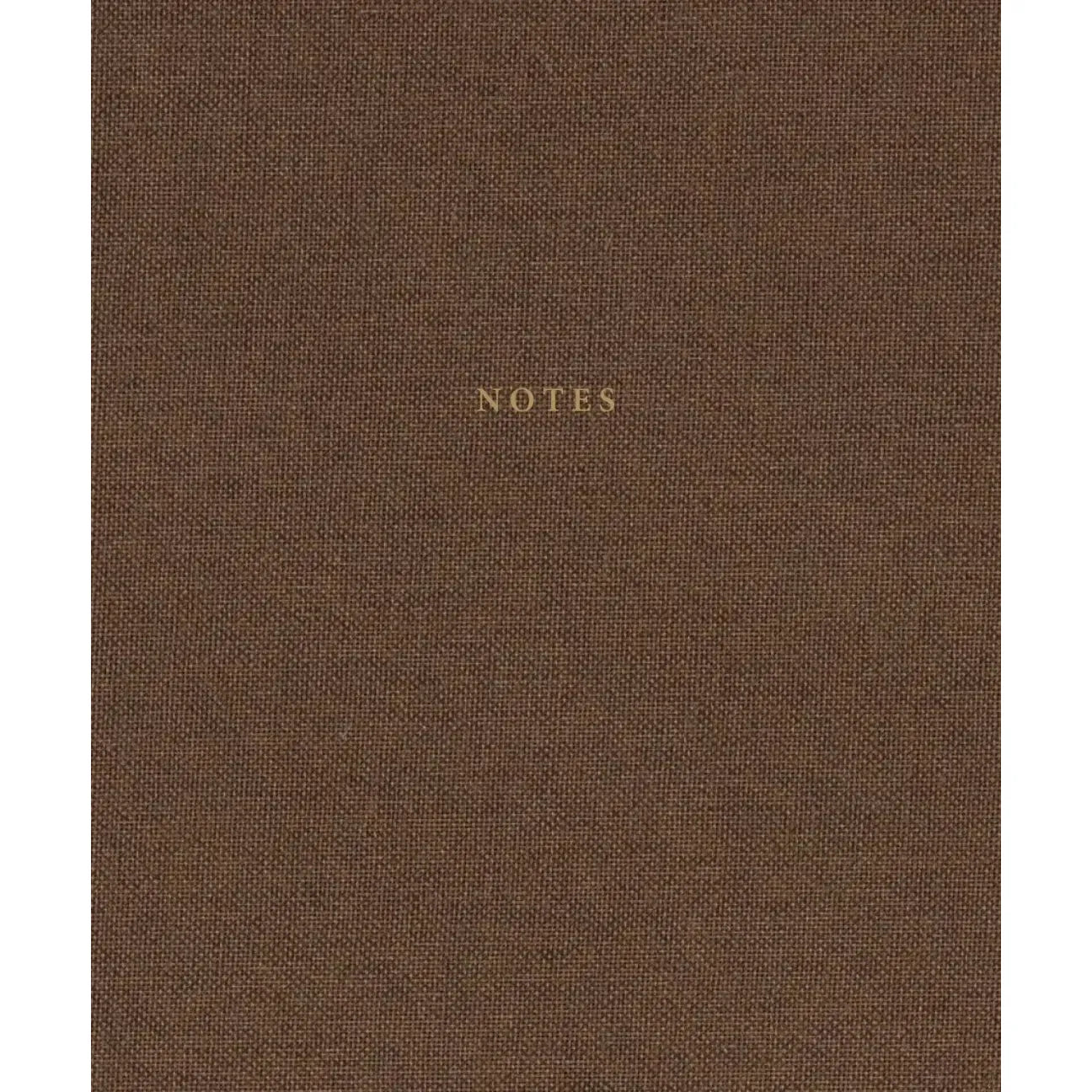 Notizbuch -  aus braunem Leinen und Gold