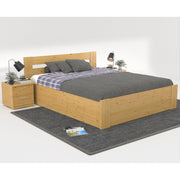 Nobis Kieferbett mit Bettkasten | Massivholz | Naturholz | 100% Bio-Bett inkl. Lattenrost