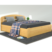 Anika Kieferbett mit Bettkasten | Massivholz | Naturholz | 100% Bio-Bett inkl. Lattenrost
