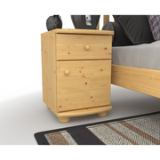 Claudia Kiefer Massivholz Nachttisch Nachtschrank | 1-Schublade 1-Türig | 100% Bio Kiefer