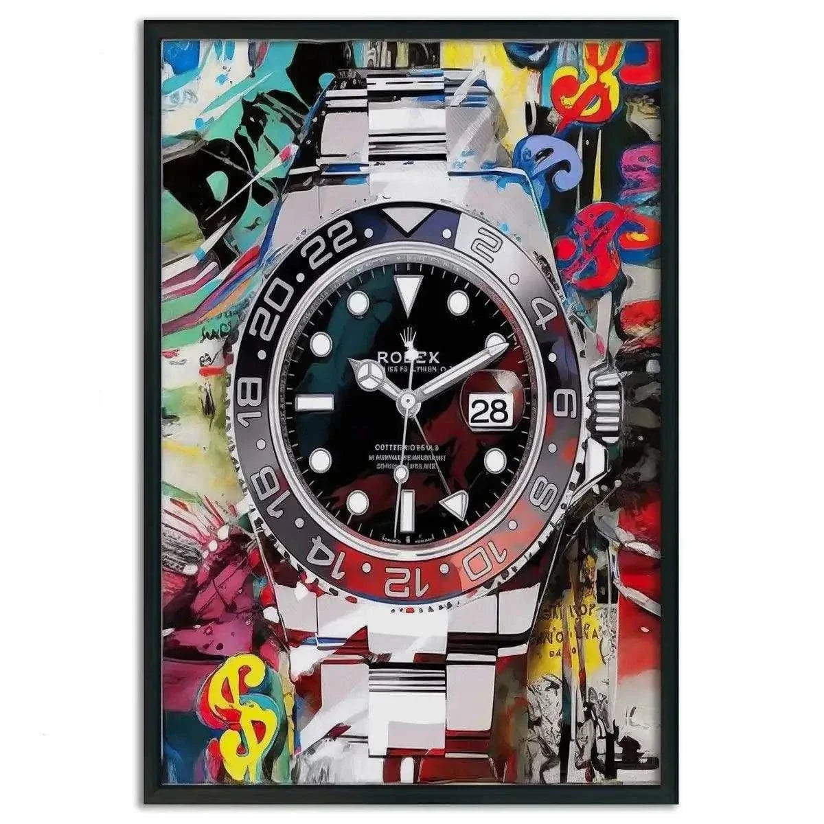 10 past Rolex - Leinwandbild Pop Art by SimpleCanvas
