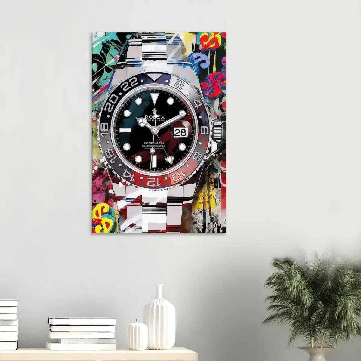 10 past Rolex - Leinwandbild Pop Art by SimpleCanvas