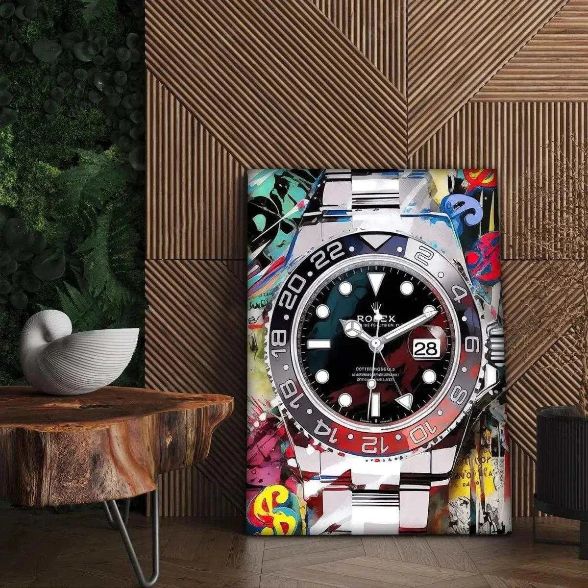10 past Rolex - Leinwandbild Pop Art by SimpleCanvas