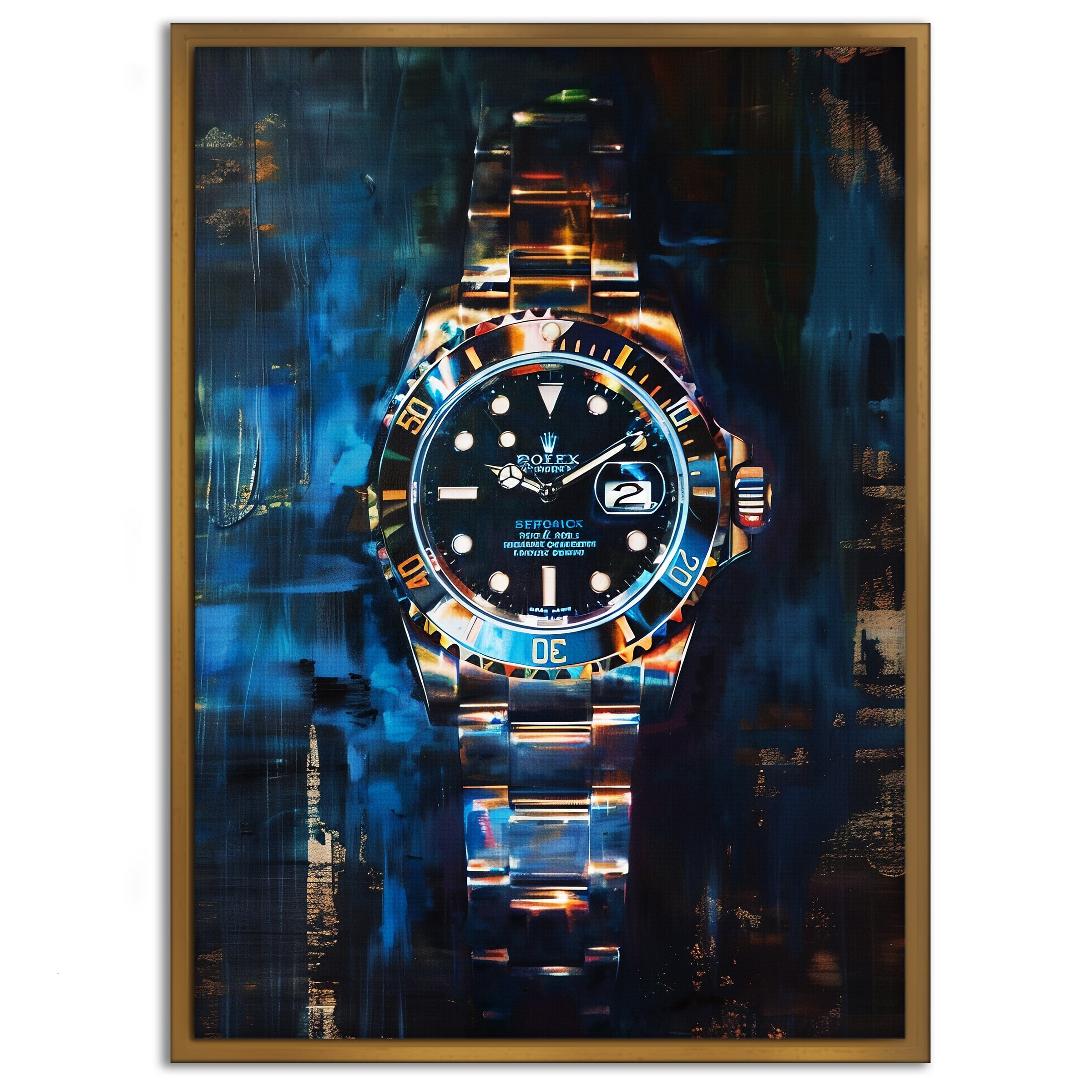 10 past Rolex V2 - Leinwandbild Pop Art