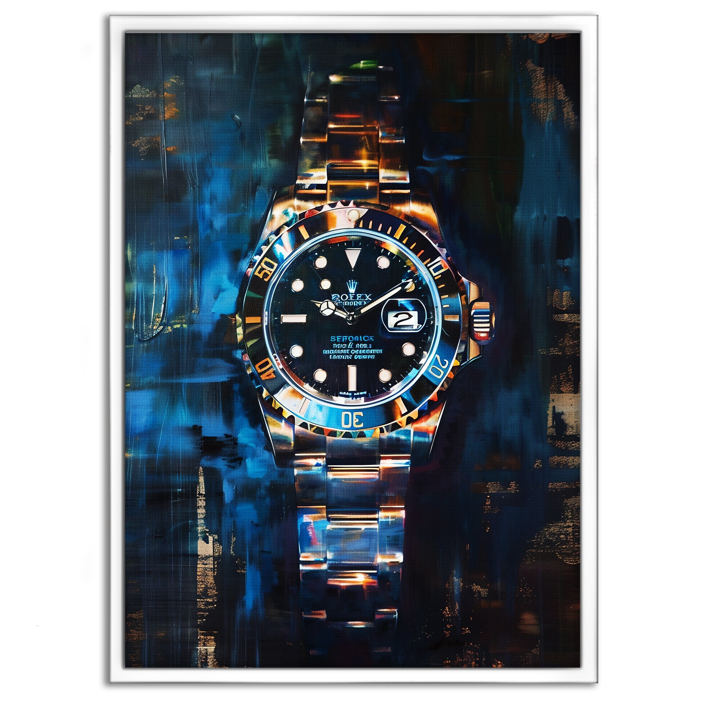 10 past Rolex V2 - Leinwandbild Pop Art