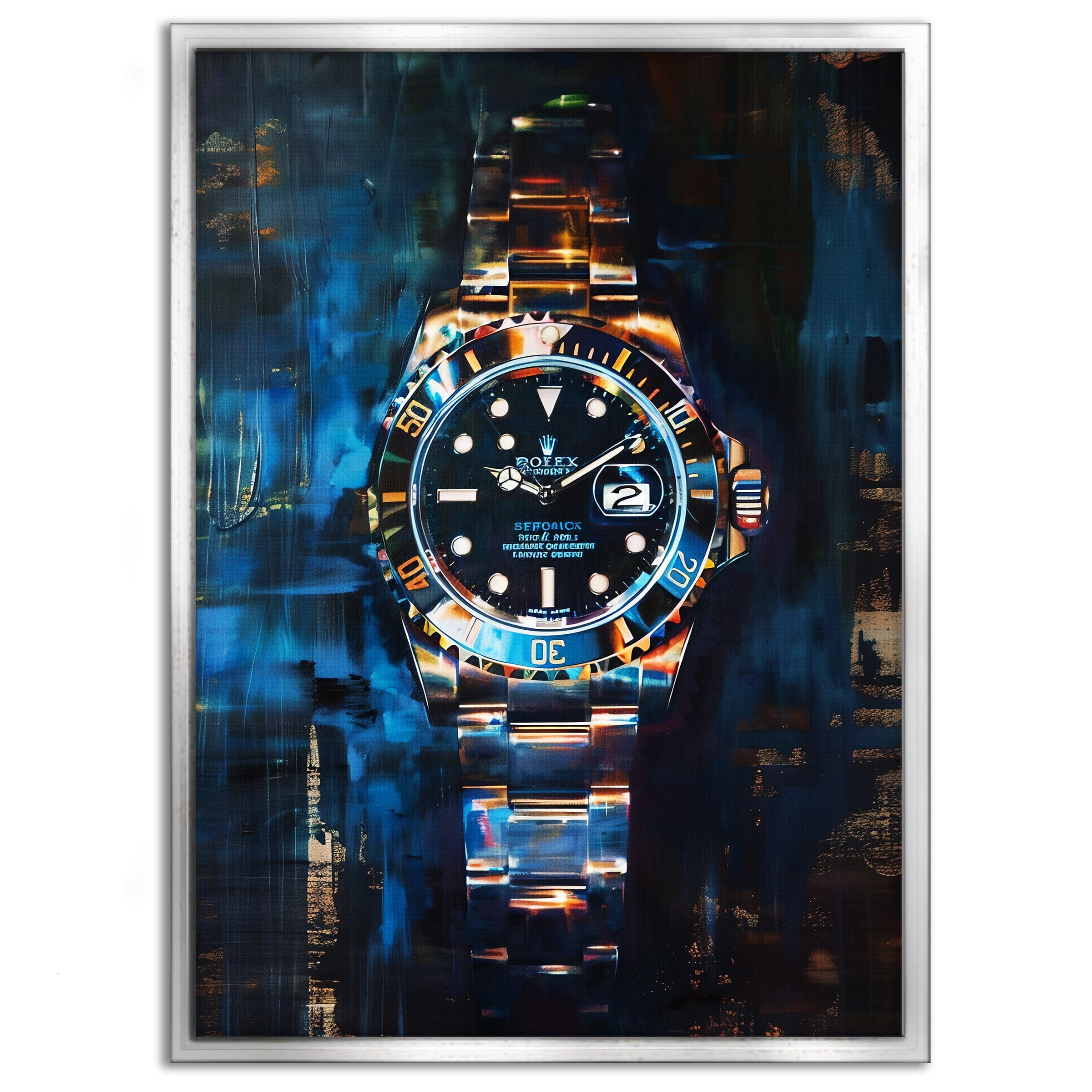 10 past Rolex V2 - Leinwandbild Pop Art