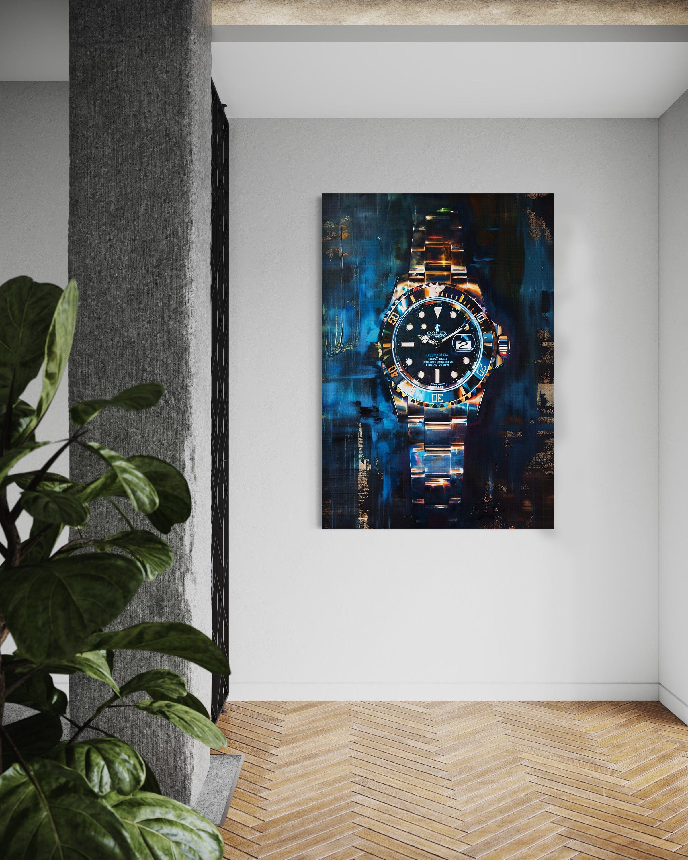 10 past Rolex V2 - Leinwandbild Pop Art