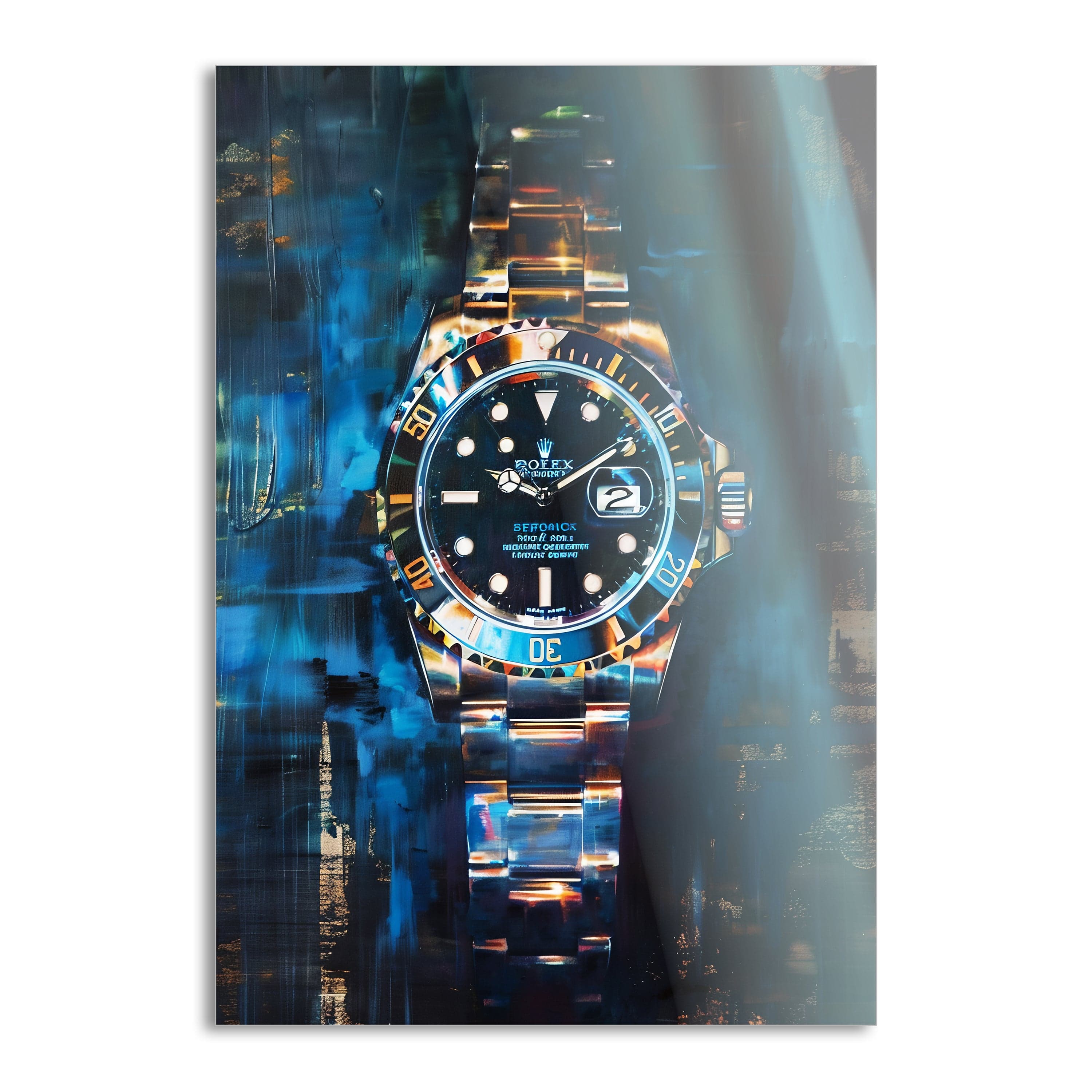 10 past Rolex V2 - Leinwandbild Pop Art