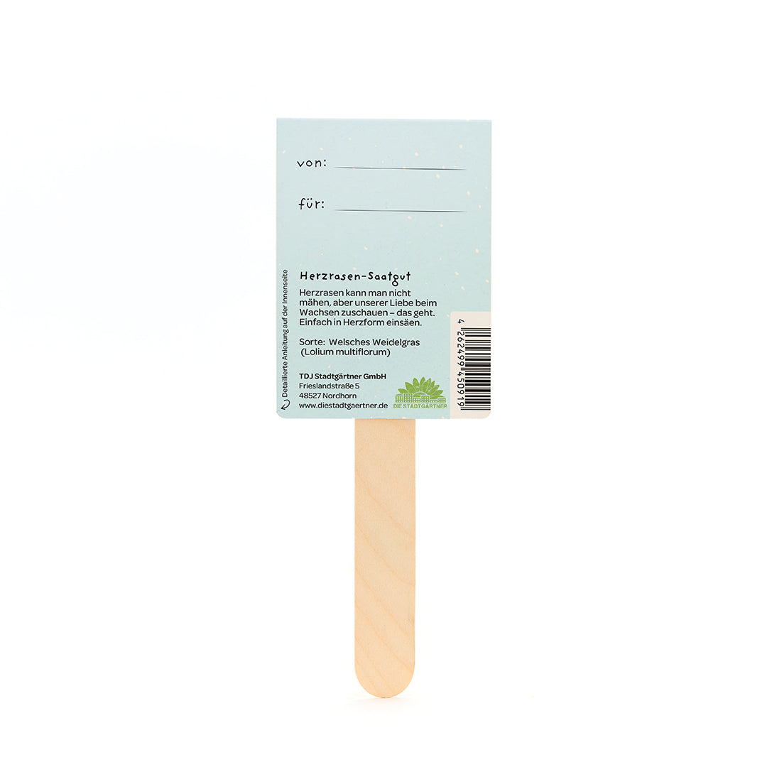 Herzrasen kann man nicht mähen - Saatgruß