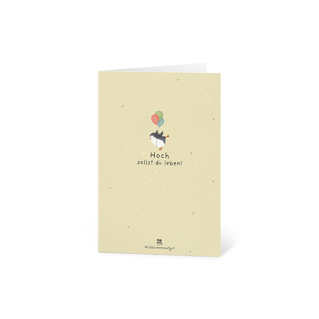 Grußkarte - Hoch sollst du leben!