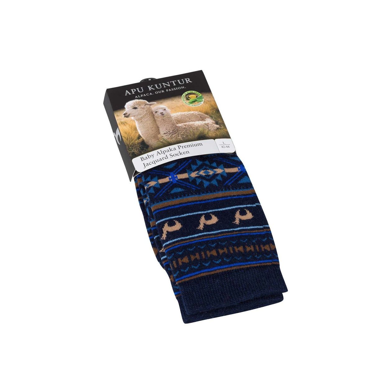 Apu Kuntur - Alpaka Jacquard Socken - Alpaka-Mix